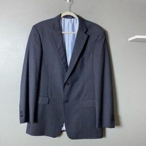 Tommy Hilfiger Blazer Size 42L Gray Pinstripe Preppy Academia Formal Career